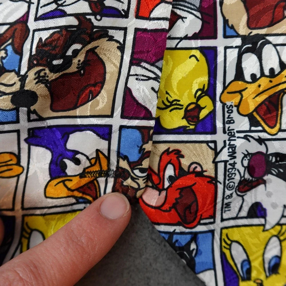 Vintage Looney Tunes Vest Mens Medium Multicolor Cartoon Characters Novelty 90s